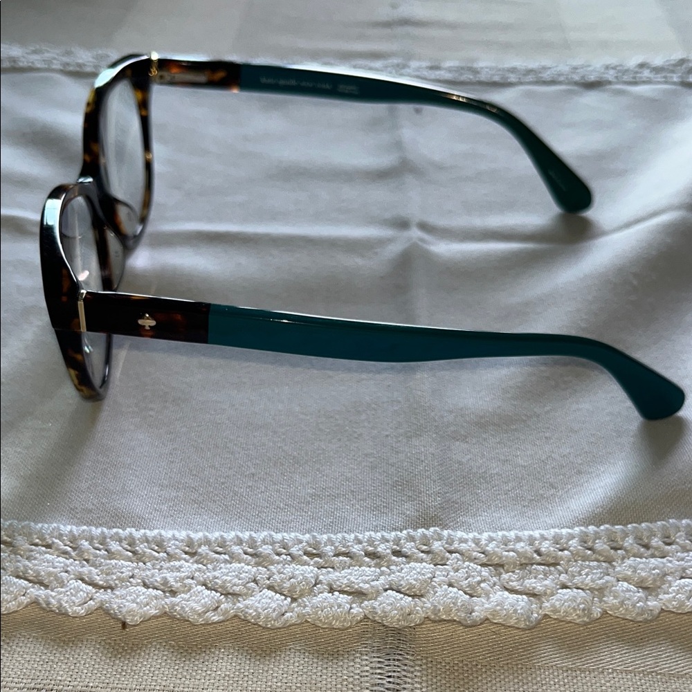 Kate Spade Karlee FZL Havana Turquoise Reading Eyeglasses - Picture 6 of 7